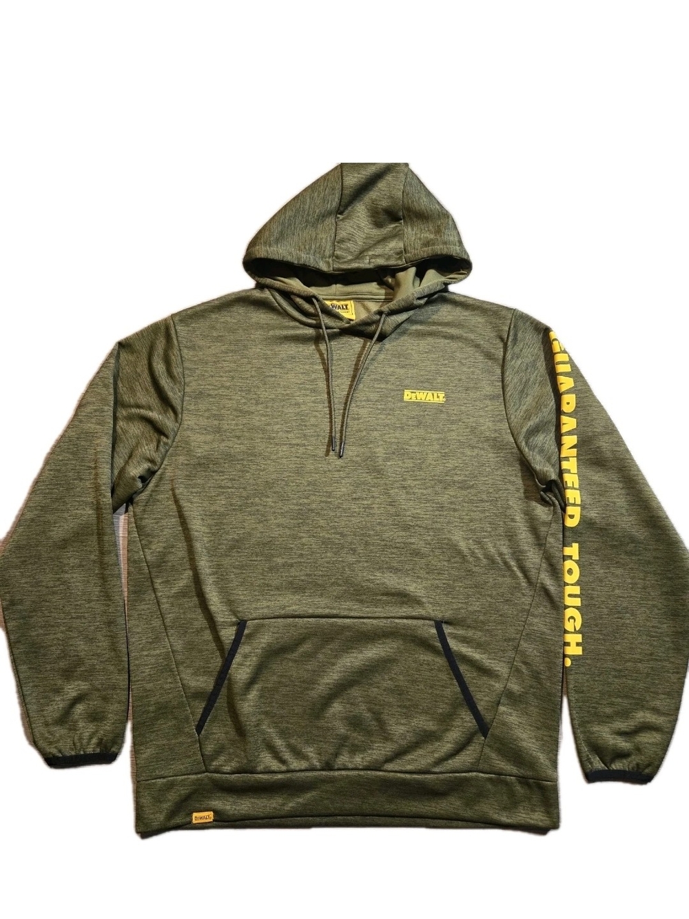 RARE Dewalt Hoodie Men's Size Large Guaranteed Tough Olive Green Sweater EUC